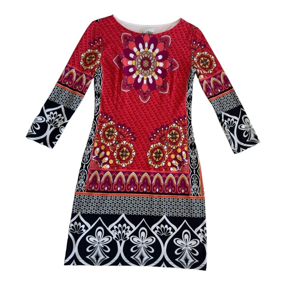 Joseph Ribkoff Dresses & Skirts - Joseph Ribkoff Floral Colorful Print Pattern Sheath Dress Size 4